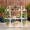 Glitzhome® Rectangular 3-Tiered Metal Shelf Planter Stand